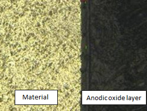 Sectional view of anodic oxide coating film